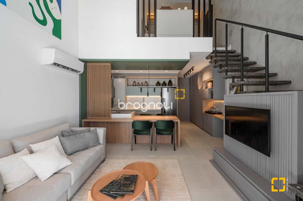 Loft mobiliado à venda - 1 suíte, 1 vaga, hobby box e pátio privativo | Santo Antônio de Lisboa sc — foto principal