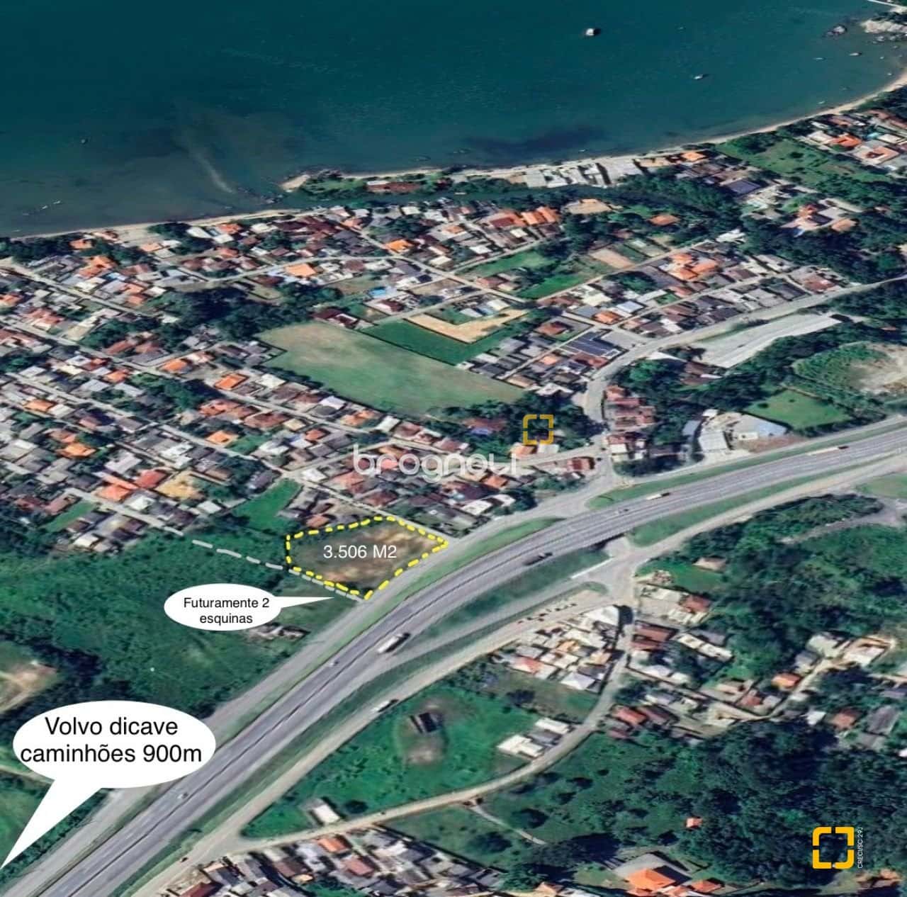 Terreno com 3.500 m² na Enseda do Brito, frente para BR 101 — foto principal
