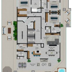 Planta 05 - 3 dorm 356,51m² - cobertura horizontal