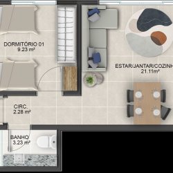 Planta apto 2 quartos - Final 04