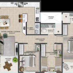 Planta apto 3 quartos - Final 01