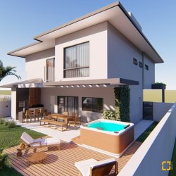 Casa em Condomínio com 272m², 3 quartos, 3 suítes, 2 garagens, no bairro São João Do Rio Vermelho em Florianópolis