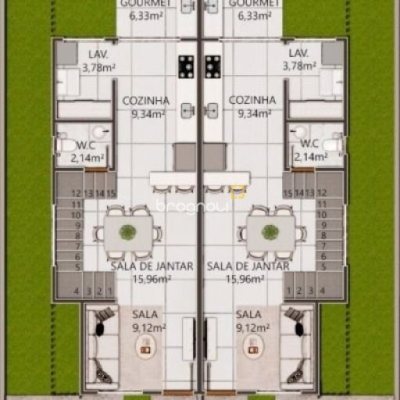 Casa com 110m², 3 quartos (sendo 1 suíte), 2 garagens, no bairro Sertão do Maruim em São José