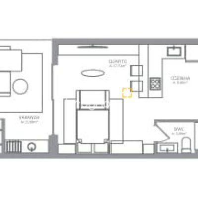 Studio com 48m², 1 quarto (sendo 1 suíte), 1 garagem, no bairro Novo Campeche em Florianópolis