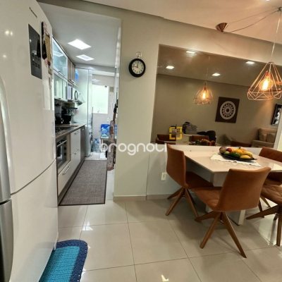 Apartamento com 63m², 2 quartos (sendo 1 suíte), 1 garagem, no bairro Pagani em Palhoça