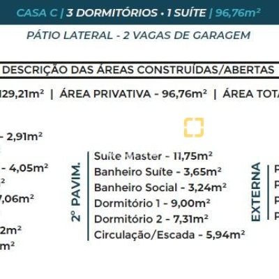 Casa com 96m², 3 quartos (sendo 1 suíte), 2 garagens, no bairro Morro das Pedras em Florianópolis