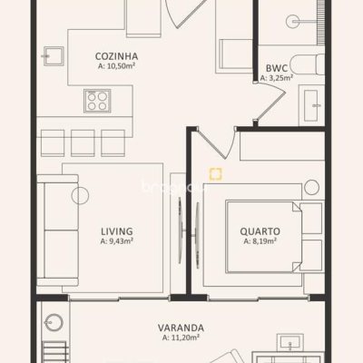 Apartamento com 45m², 1 quarto, 1 garagem, no bairro Campeche em Florianópolis