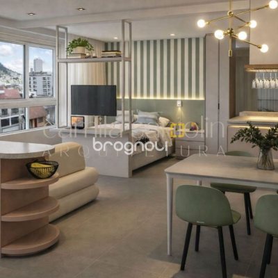 Studio com 40m², 1 quarto, 1 garagem, no bairro Centro em Florianópolis