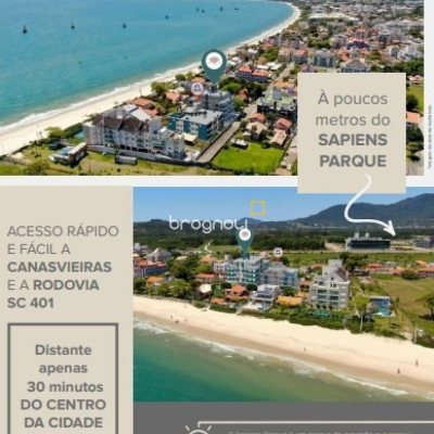 Apartamento com 66m², 2 quartos (sendo 1 suíte), 1 garagem, no bairro Cachoeira do Bom Jesus em Florianópolis