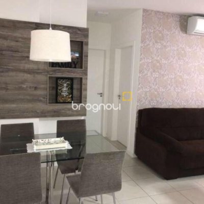 Apartamento com 67m², 2 quartos (sendo 1 suíte), 1 garagem, no bairro Pagani em Palhoça