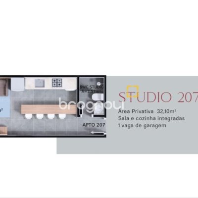Studio com 32m², 1 quarto, 1 garagem, no bairro Ribeirão da Ilha em Florianópolis