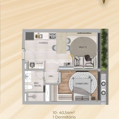 Apartamento com 40m², 1 quarto, no bairro Campeche em Florianópolis