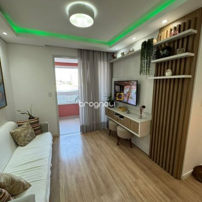 Apartamento com 67m², 2 quartos, 1 garagem, no bairro Barreiros em São José
