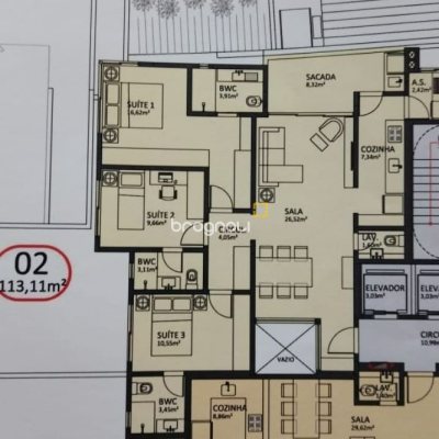 Apartamento com 113m², 3 quartos (sendo 3 suítes), 3 garagens, no bairro Beira Mar Norte em Florianópolis