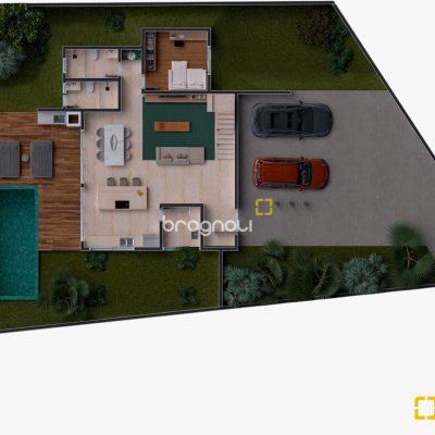Casa com 330m², 4 quartos (sendo 4 suítes), 2 garagens, no bairro Rio Tavares em Florianópolis