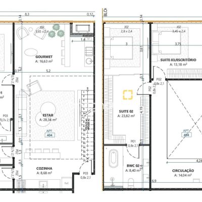 Apartamento com 160m², 3 quartos (sendo 3 suítes), 2 garagens, no bairro Campeche em Florianópolis