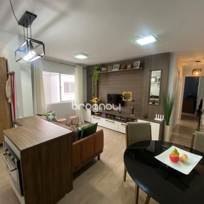 Apartamento com 55m², 2 quartos, 1 garagem, no bairro Potecas em São José