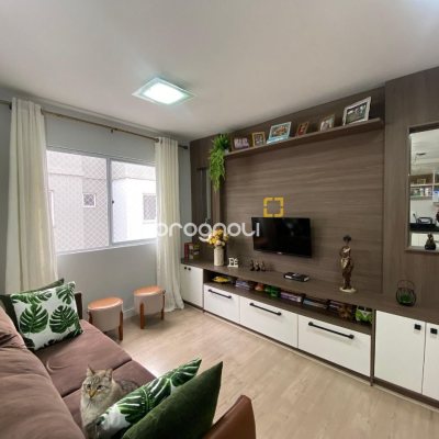 Apartamento com 55m², 2 quartos, 1 garagem, no bairro Potecas em São José