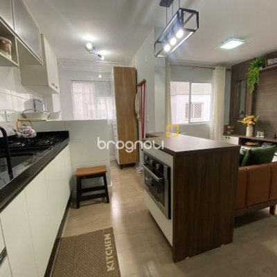 Apartamento com 55m², 2 quartos, 1 garagem, no bairro Potecas em São José