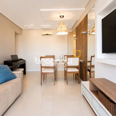 Apartamento com 94m², 2 quartos (sendo 2 suítes), 2 garagens, no bairro Coqueiros em Florianópolis