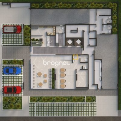 Studio com 53m², 1 quarto, no bairro Kobrasol em São José