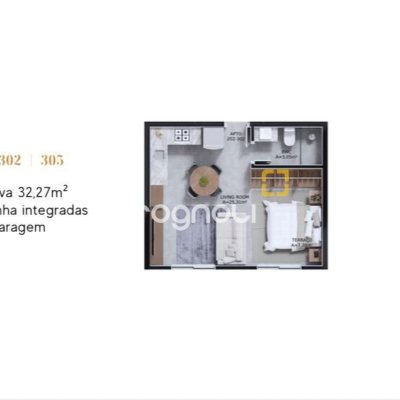 Studio com 32m², 1 quarto, 1 garagem, no bairro Ribeirão da Ilha em Florianópolis