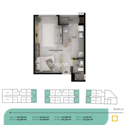 Studio com 41m², 1 quarto, 1 garagem, no bairro Campeche em Florianópolis
