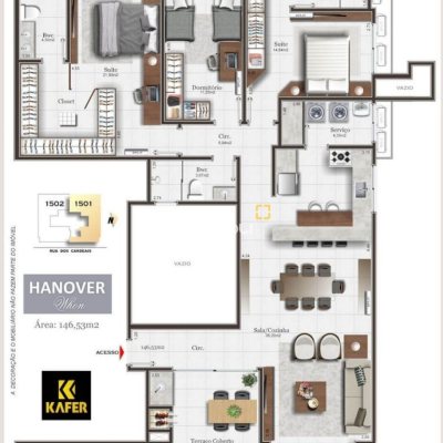 Cobertura com 125m², 3 quartos (sendo 2 suítes), 2 garagens, no bairro Pedra Branca em Palhoça
