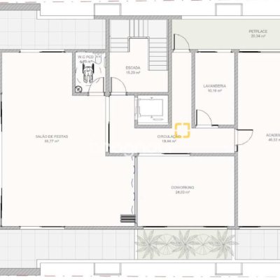Studio com 30m², 1 quarto, 1 garagem, no bairro Centro em Florianópolis