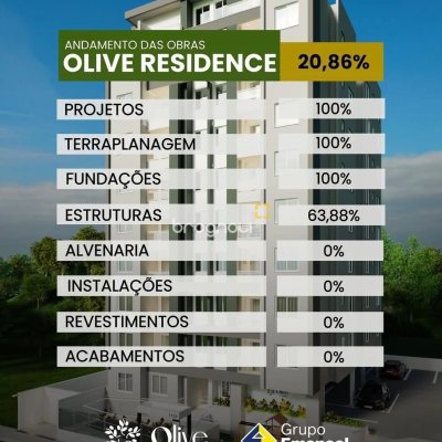 Apartamento com 59m², 2 quartos, 1 garagem, no bairro Areias em São José