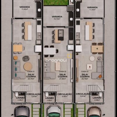 Casa de Condomínio com 115m², 3 quartos (sendo 1 suíte), 1 garagem, no bairro Vargem do Bom Jesus em Florianópolis