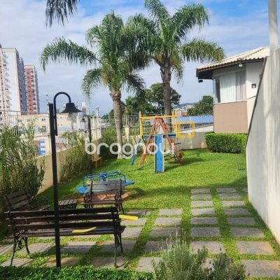 Apartamento com 59m², 2 quartos, 1 garagem, no bairro Barreiros em São José