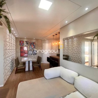 Apartamento com 57m², 2 quartos, 1 garagem, no bairro Barreiros em São José
