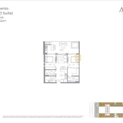 Apartamento com 84m², 2 quartos (sendo 1 suíte), 1 garagem, no bairro Campeche em Florianópolis