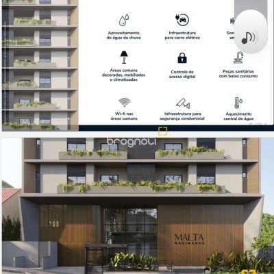 Apartamento com 69m², 2 quartos (sendo 1 suíte), 1 garagem, no bairro Centro em Florianópolis