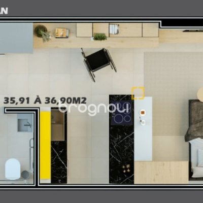 Studio com 35m², 1 quarto, 1 garagem, no bairro Trindade em Florianópolis
