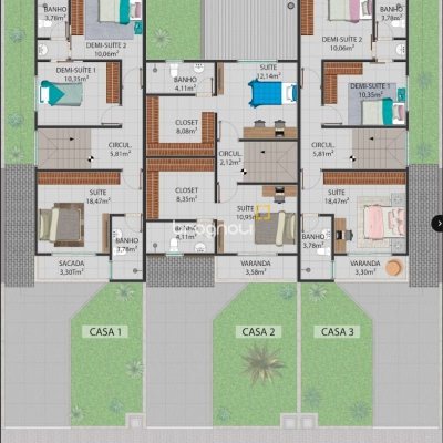 Casa com 138m², 3 quartos (sendo 1 suíte), 2 garagens, no bairro Campeche em Florianópolis