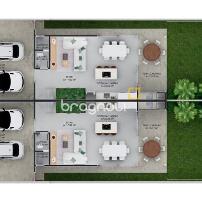 Casa com 196m², 3 quartos (sendo 1 suíte), 2 garagens, no bairro Campeche em Florianópolis