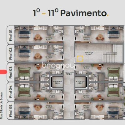 Studio com 18m², no bairro Centro em Florianópolis