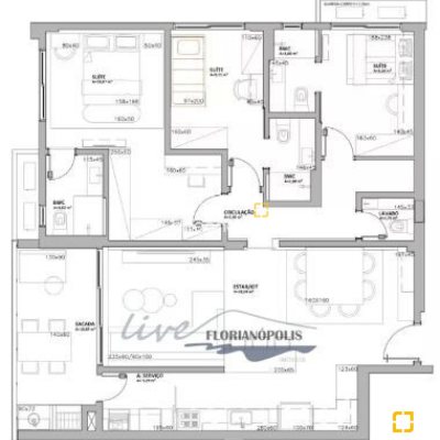 Apartamento com 124m², 3 quartos (sendo 3 suítes), 2 garagens, no bairro Jurerê Internacional em Florianópolis