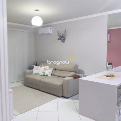 Apartamento com 59m², 2 quartos, 1 garagem, no bairro Forquilhinha em São José