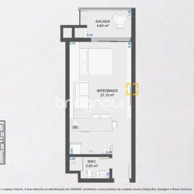 Studio com 42m², 1 quarto, 1 garagem, no bairro Jurerê Internacional em Florianópolis