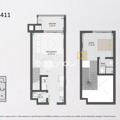 Loft com 66m², 1 quarto (sendo 1 suíte), 1 garagem, no bairro Jurerê Internacional em Florianópolis