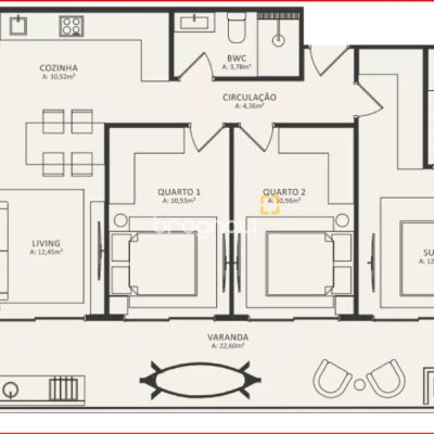 Apartamento com 97m², 3 quartos (sendo 1 suíte), 1 garagem, no bairro Morro das Pedras em Florianópolis