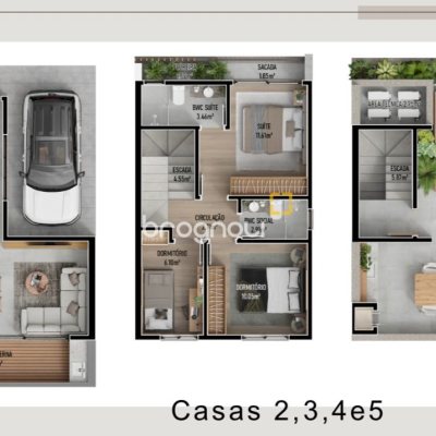 Casa de Condomínio com 151m², 3 quartos (sendo 1 suíte), 1 garagem, no bairro Ribeirão da Ilha em Florianópolis