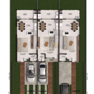 Casa com 98m², 3 quartos (sendo 1 suíte), 1 garagem, no bairro Campeche em Florianópolis