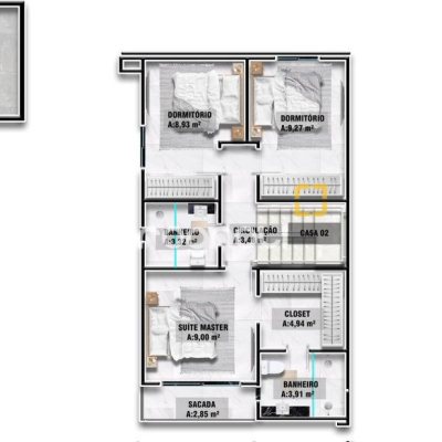 Casa de Condomínio com 130m², 3 quartos (sendo 1 suíte), 2 garagens, no bairro São João do Rio Vermelho em Florianópolis