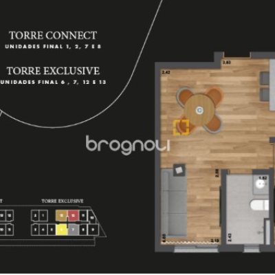 Apartamento com 45m², 1 quarto, no bairro Saco Grande em Florianópolis