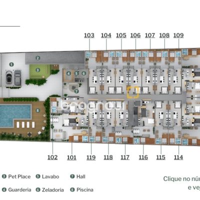 Studio com 54m², 1 quarto, 1 garagem, no bairro Campeche em Florianópolis