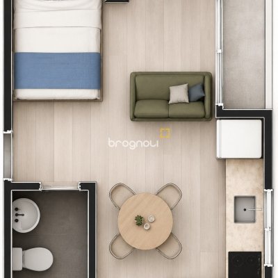 Studio com 24m², 1 quarto, 1 garagem, no bairro Campeche em Florianópolis